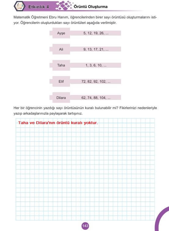 5. sınıf matematik ders kitabı cevapları 2. kitap sayfa 143