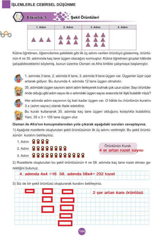 5. sınıf matematik ders kitabı cevapları 2. kitap sayfa 144