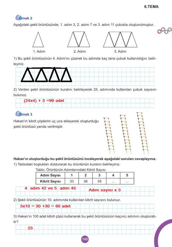 5. sınıf matematik ders kitabı cevapları 2. kitap sayfa 145