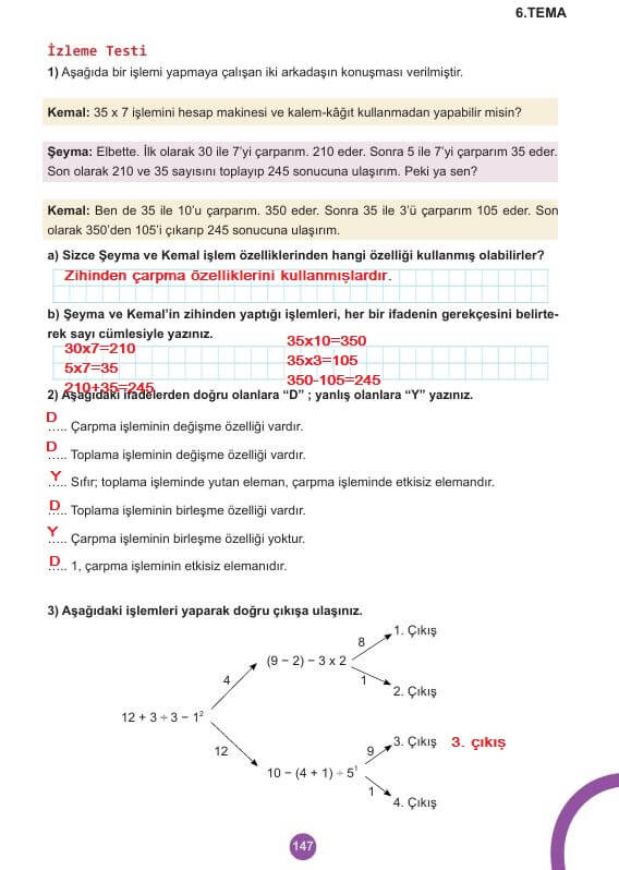 5. sınıf matematik ders kitabı cevapları 2. kitap sayfa 147