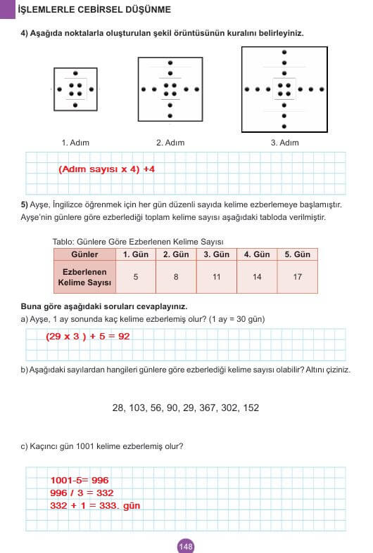 5. sınıf matematik ders kitabı cevapları 2. kitap sayfa 148