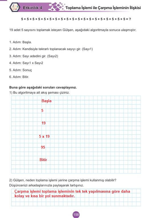 5. sınıf matematik ders kitabı cevapları 2. kitap sayfa 158