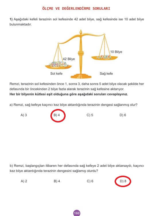 5. sınıf matematik ders kitabı cevapları 2. kitap sayfa 160