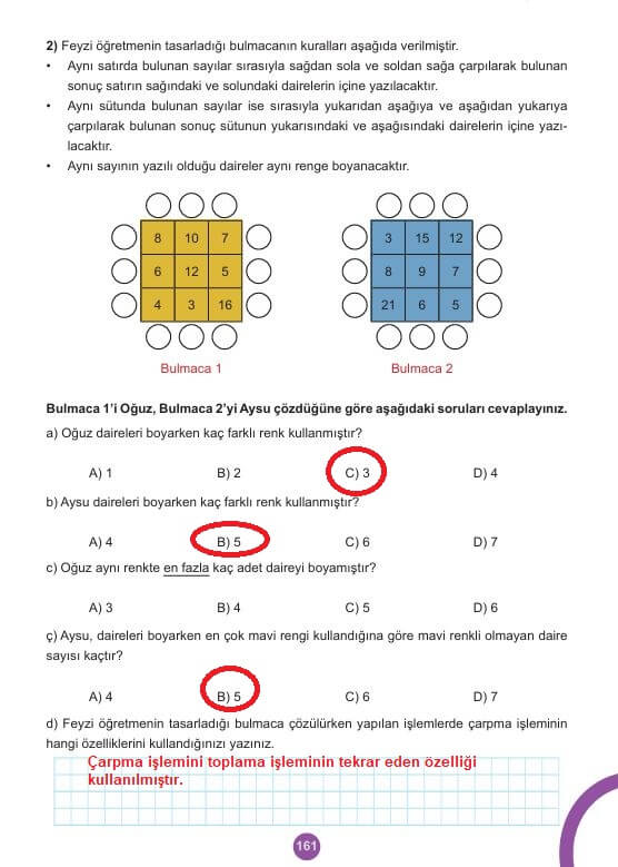 5. sınıf matematik ders kitabı cevapları 2. kitap sayfa 161