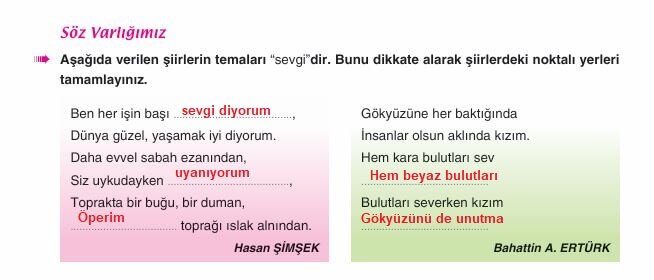 6. sınıf Türkçe sayfa 253 cevapları Yıldırım Yayınları