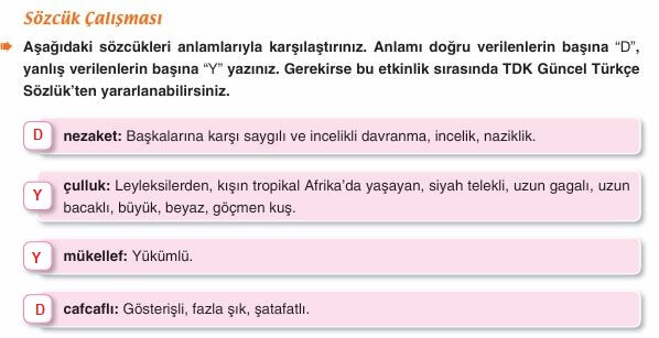 6. sınıf Türkçe sayfa 267 cevapları Yıldırım Yayınları