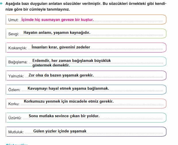 6. sınıf Türkçe sayfa 273 cevapları Yıldırım Yayınları