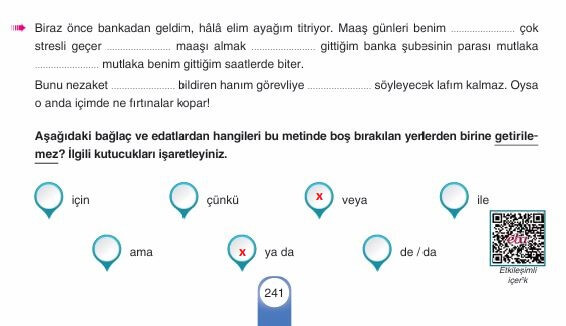 6. sınıf türkçe ders kitabı cevapları sayfa 241-1 yıldrım yayınları
