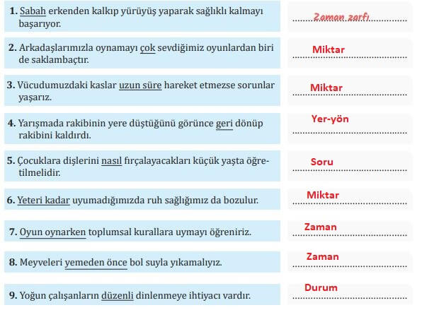 7. sınıf Türkçe ders kitabı 223. sayfa cevapları Meb yayınları