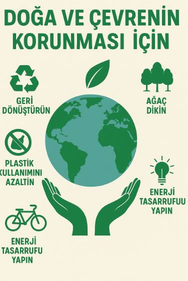 doğa ve çevrenin korunması için poster
