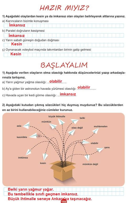5. sınıf matematik ders kitabı 2. kitap cevapları sayfa 166