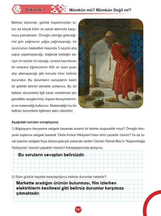 5. sınıf matematik ders kitabı 2. kitap cevapları sayfa 167