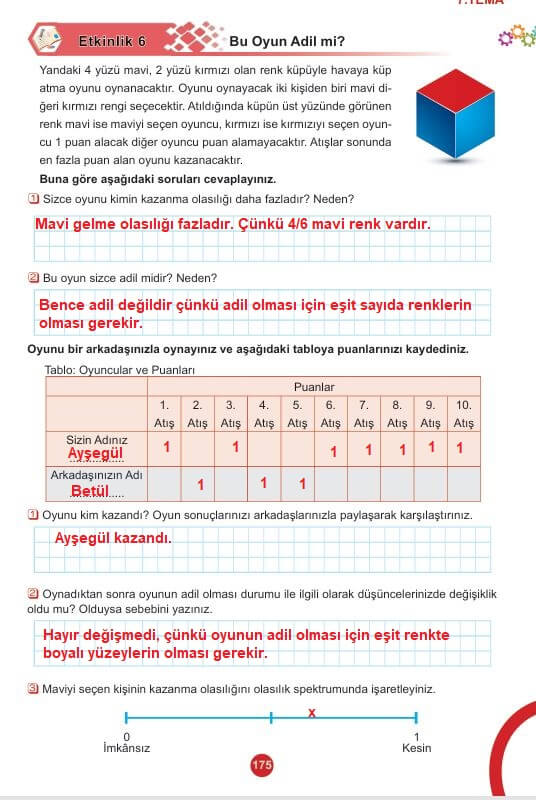 5. sınıf matematik ders kitabı 2. kitap cevapları sayfa 175