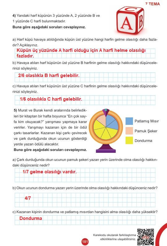 5. sınıf matematik ders kitabı 2. kitap cevapları sayfa 181